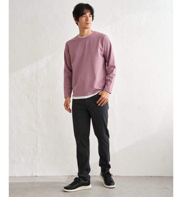 ikka「【雑誌MonoMax4月号掲載】速乾ピケレイヤードロンT「小泉孝太郎さん着用モデル」」|Tシャツ・カットソー|