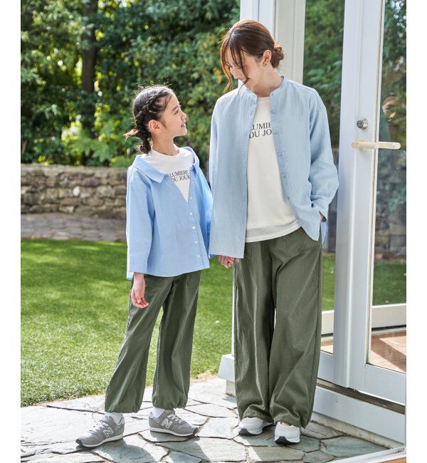 ikka kids「【親子コーデ】ロゴTドッキングドッキングブラウス（120~160cm）」|シャツ・ブラウス|