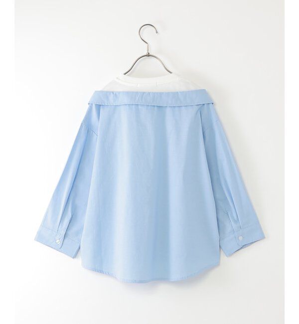 ikka kids「【親子コーデ】ロゴTドッキングドッキングブラウス（120~160cm）」|シャツ・ブラウス|