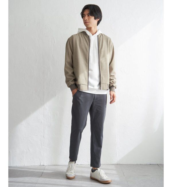 ikka「【雑誌MonoMax4月号掲載】イージーケアリネンライクブルゾン「小泉孝太郎さん着用モデル」」|ブルゾン・スタジャン|
