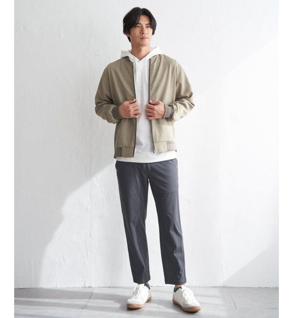 ikka「【雑誌MonoMax4月号掲載】イージーケアリネンライクブルゾン「小泉孝太郎さん着用モデル」」|ブルゾン・スタジャン|