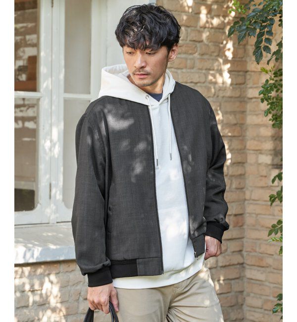 ikka「【雑誌MonoMax4月号掲載】イージーケアリネンライクブルゾン「小泉孝太郎さん着用モデル」」|ブルゾン・スタジャン|