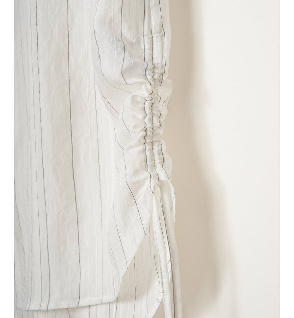 ikka「サテン／ドビーサイドリボンシャツ」|シャツ・ブラウス|