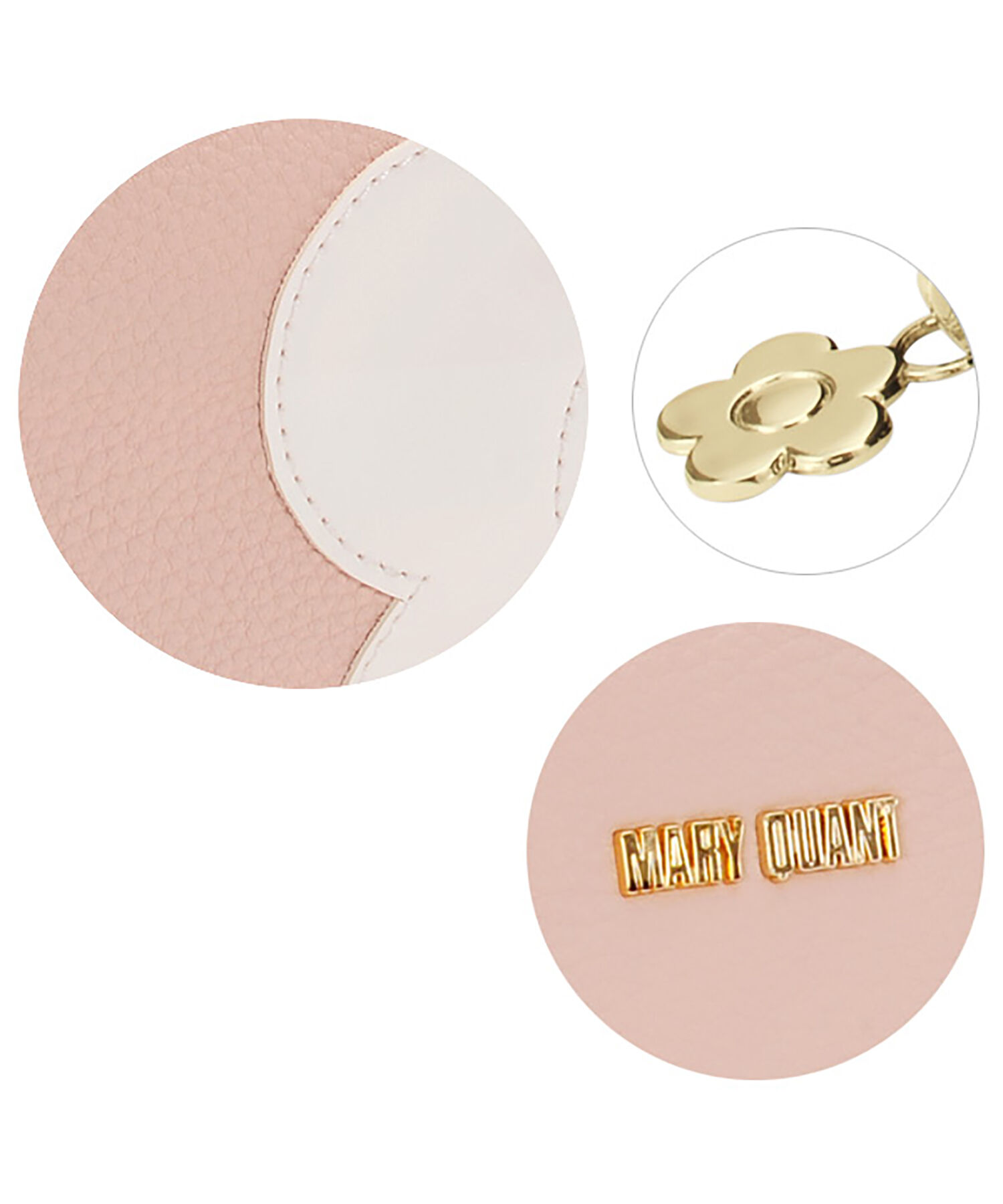 MARY QUANT「シュリンクデイジーパッチ 3ポケットポーチ」|ポーチ|