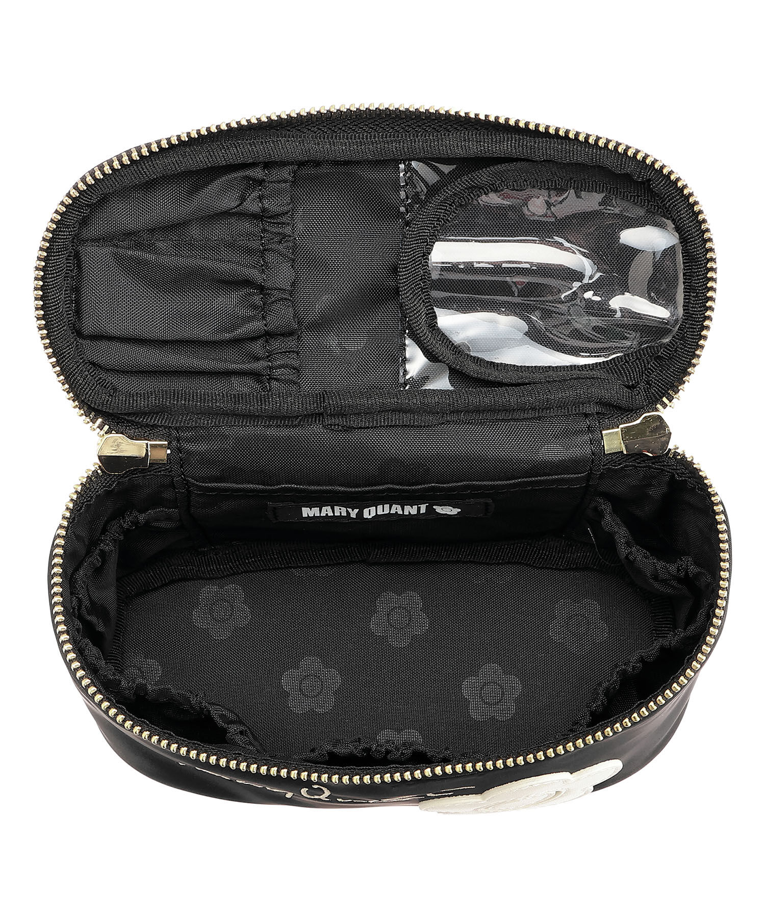 MARY QUANT「サインロゴデイジーパッチ バニティ」|ポーチ|