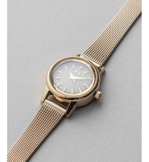 ete「ソーラーウォッチ メッシュベルト」|腕時計|