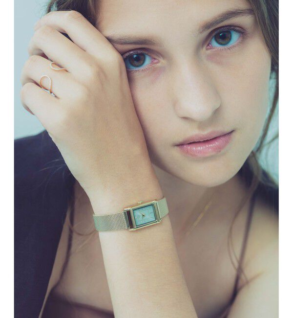 ete「ソーラーウォッチ スクエア メッシュベルト」|腕時計|