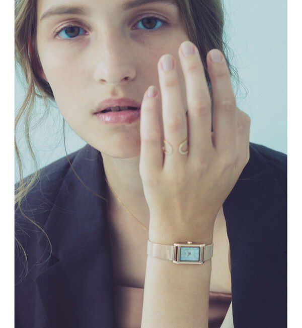 ete「ソーラーウォッチ スクエア メッシュベルト」|腕時計|