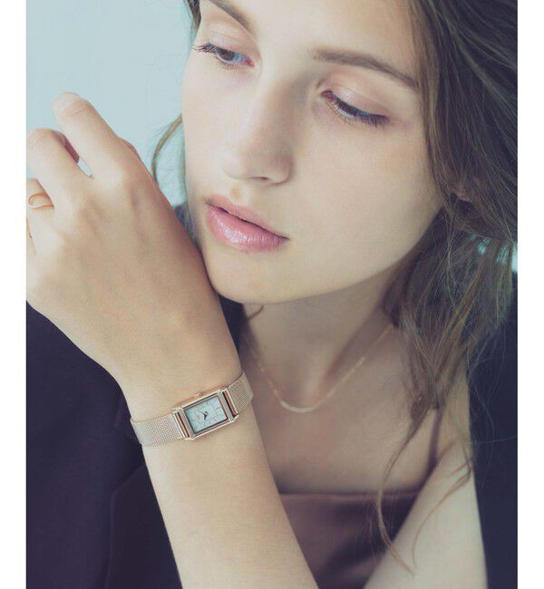 ete「ソーラーウォッチ スクエア メッシュベルト」|腕時計|