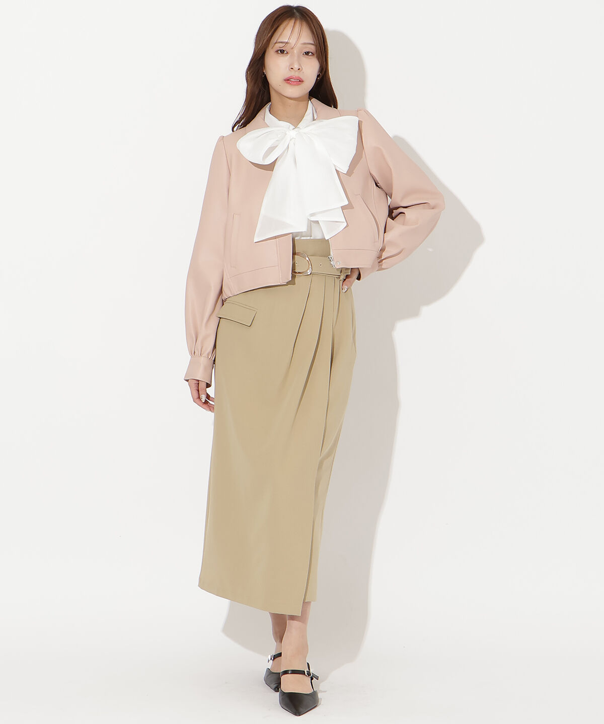 アンドクチュール「フェイクレザーブルゾン」|ブルゾン・スタジャン|