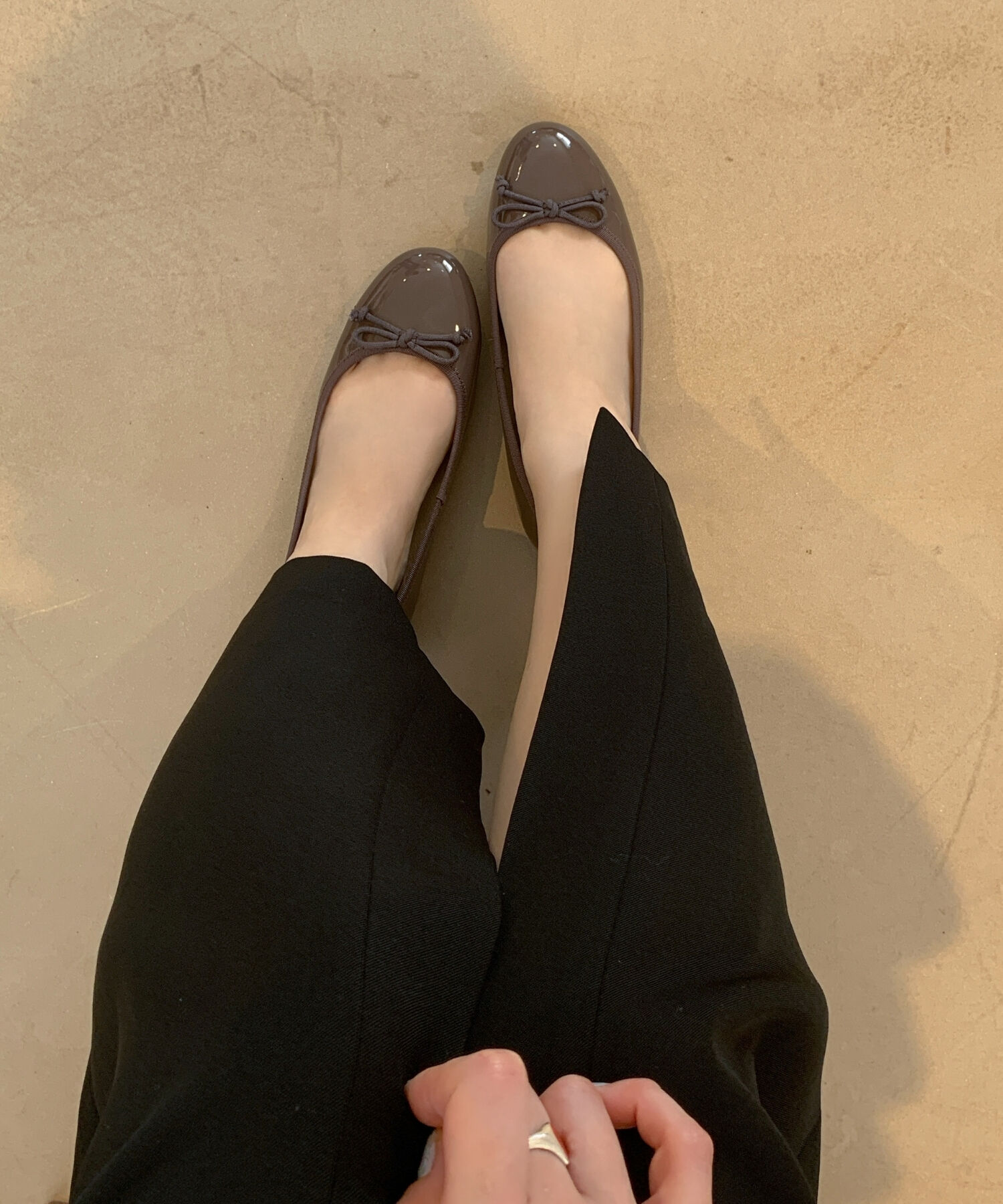 ORiental TRaffic「【 WEB限定 /累計7万足突破】 バレエシューズ /R-4006 パンプス フラット 厚手クッション エナメル」|パンプス|