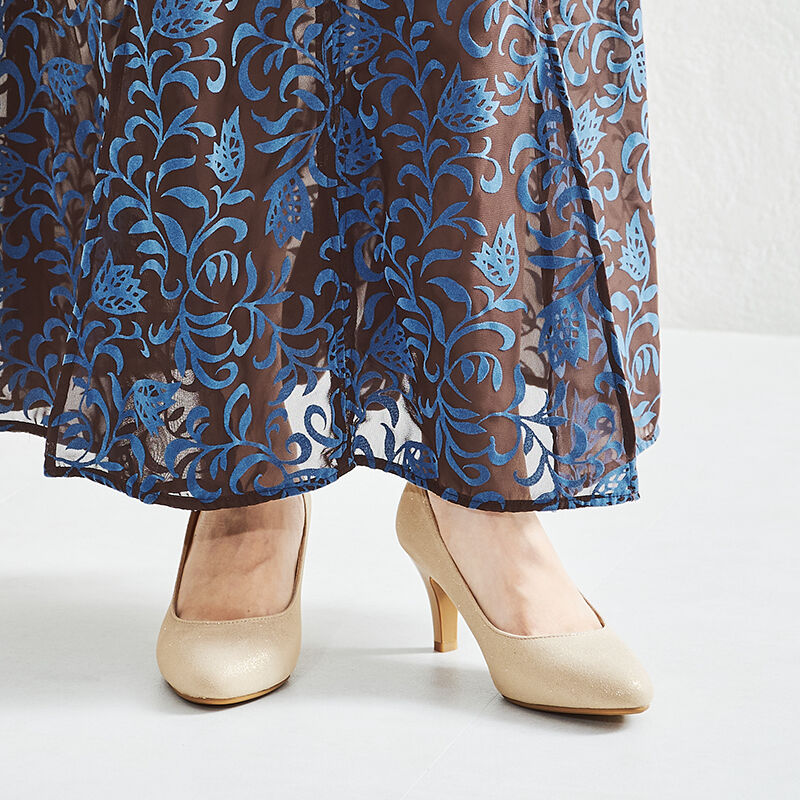 ORiental TRaffic「【跳べるパンプス/シリーズ累計１５０万足突破】ラウンドトゥヒール/R-3209 ヒール7cm」|パンプス|GOLD