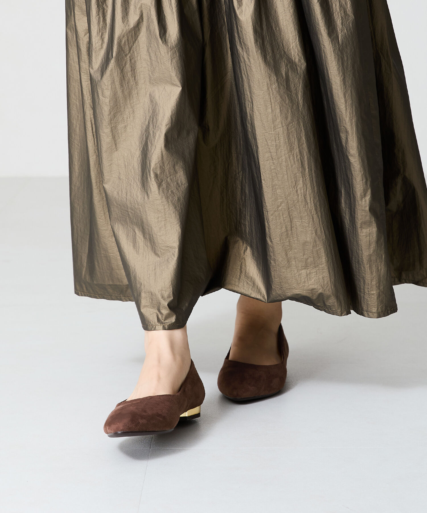 ORiental TRaffic「【WEB限定 / 累計16万足突破】ポインテッドトゥ フラット パンプス /R-4007 通勤靴 厚手クッション」|パンプス|