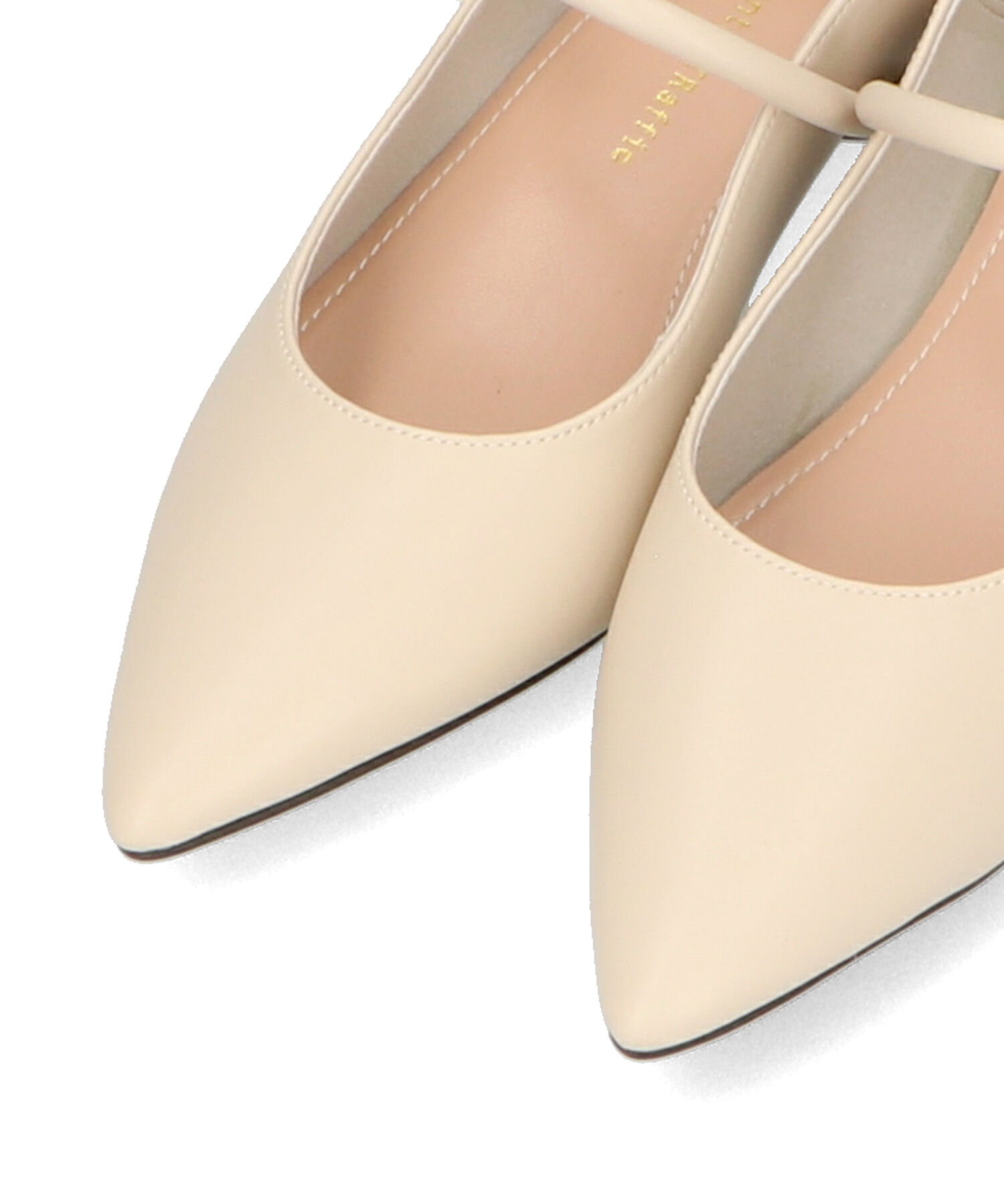 WA Oriental TRaffic「●隠しゴム付き●ポインテッドトゥ ストラップバブーシュ /42304 厚手クッション ヒール3cm 柔らかい」|パンプス|