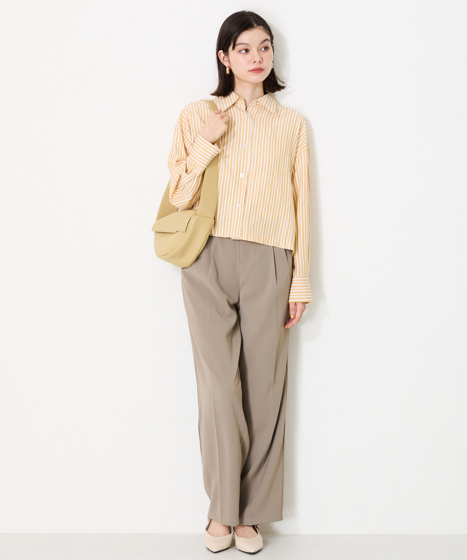 WA Oriental TRaffic「●隠しゴム付き●ポインテッドトゥ ストラップバブーシュ /42304 厚手クッション ヒール3cm 柔らかい」|パンプス|