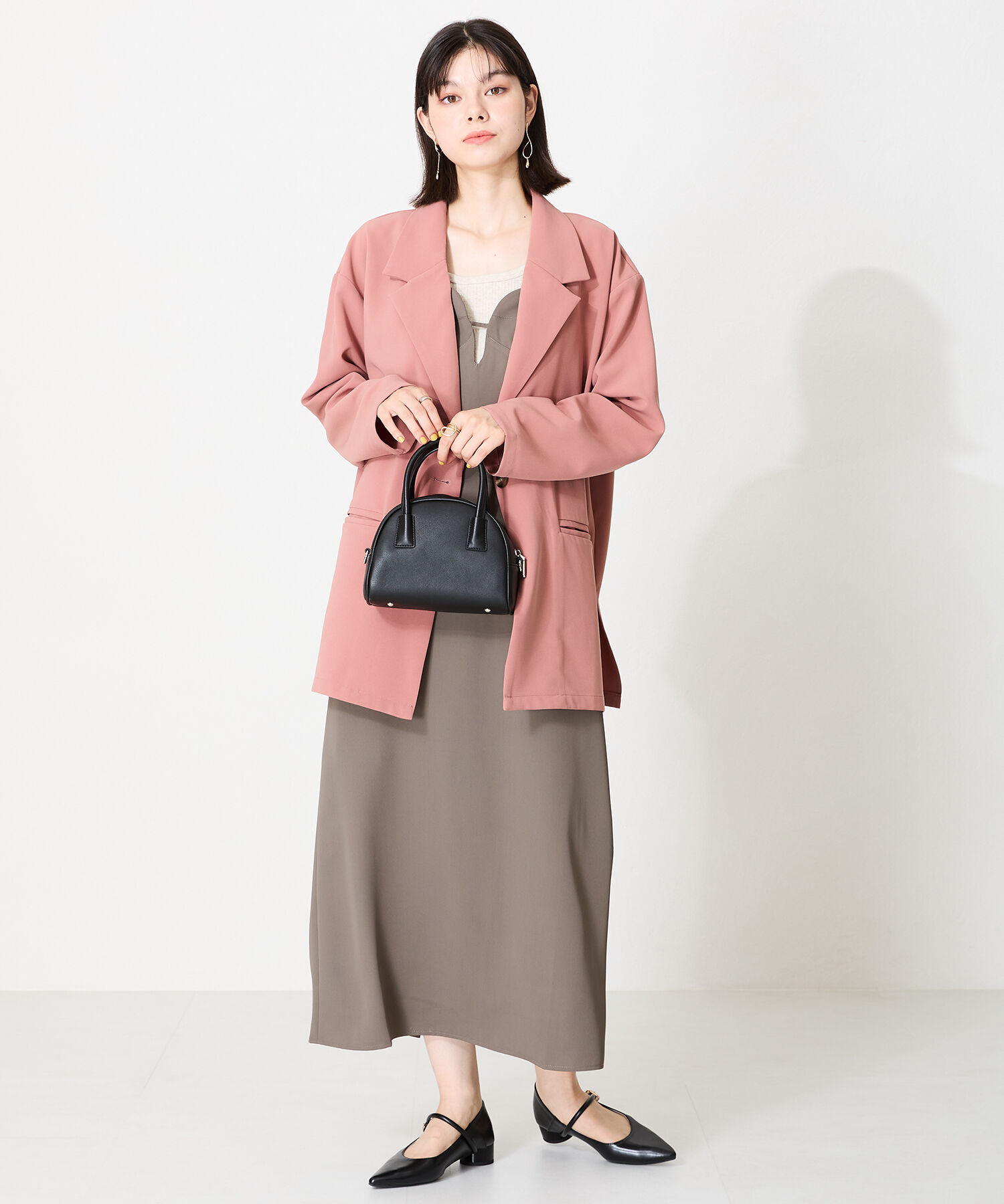 WA Oriental TRaffic「●隠しゴム付き●ポインテッドトゥ ストラップバブーシュ /42304 厚手クッション ヒール3cm 柔らかい」|パンプス|