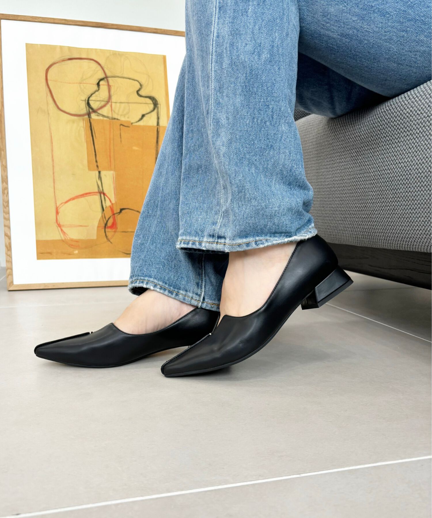 ORiental TRaffic「【WEB限定/累計2万足突破】フレア ヒール ポインテッドトゥ パンプス /45301 ヒール2.8ｃｍ 通勤靴 」|パンプス|