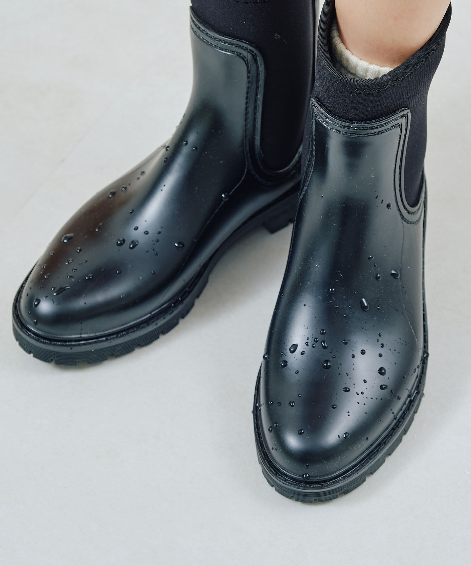ORiental TRaffic「【防水】サイドネオプレーンレインブーツ/R-0019 レインブーツ 人気 トレンド 売れてる」|ショートブーツ|