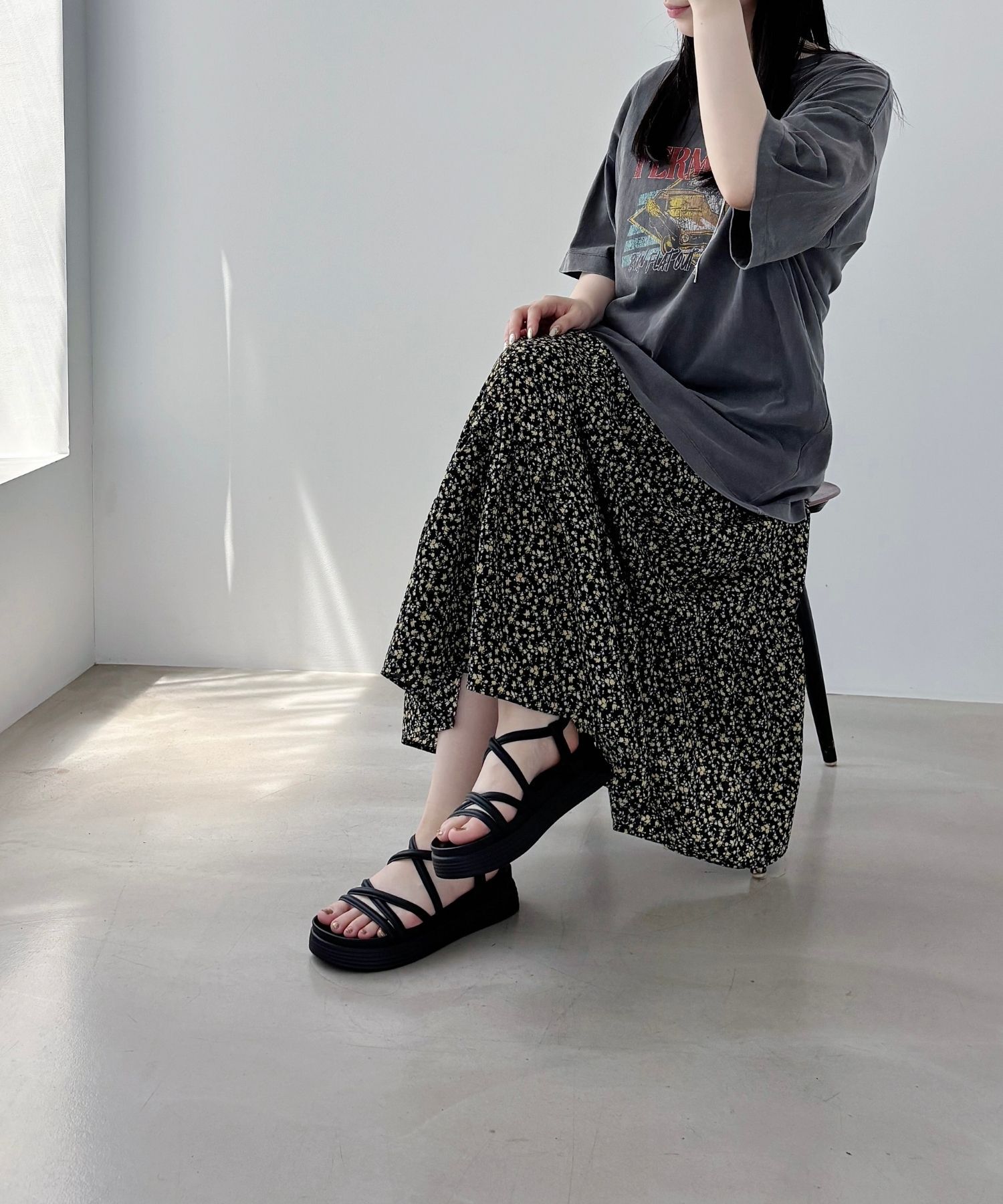 ORiental TRaffic「クロスストラップ軽量ソールサンダル/51218 柔らかい フィット 人気 トレンド」|サンダル|