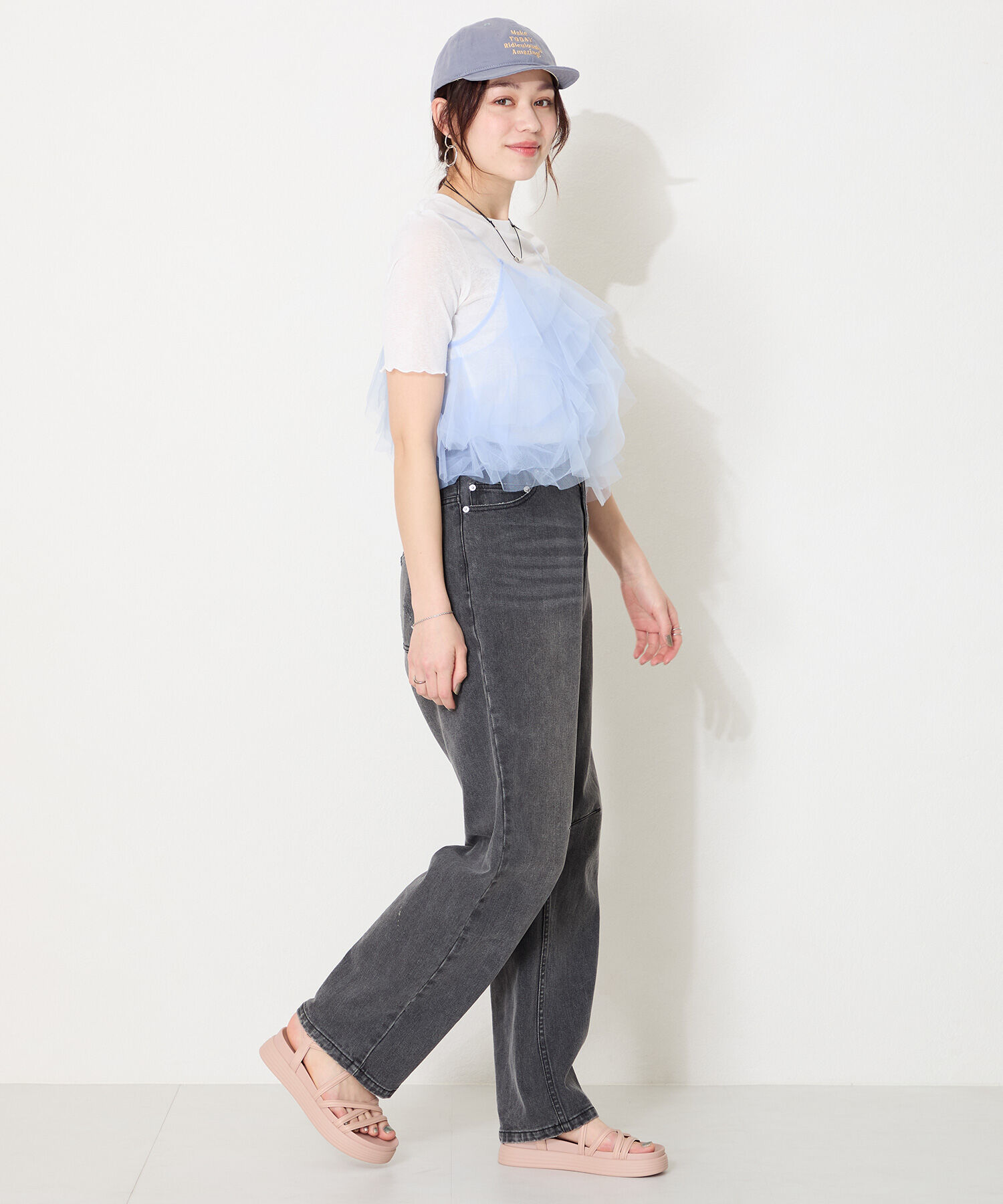 ORiental TRaffic「クロスストラップ軽量ソールサンダル/51218 柔らかい フィット 人気 トレンド」|サンダル|