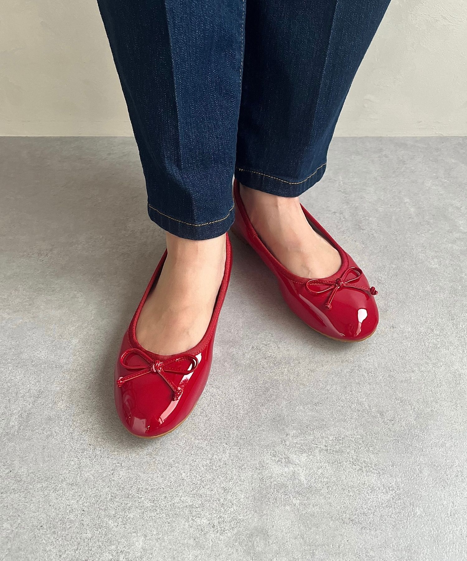 ORiental TRaffic「【防水】バレエ レインパンプス /R-1025 晴雨兼用 バレエシューズ フラット クッション」|パンプス|RED