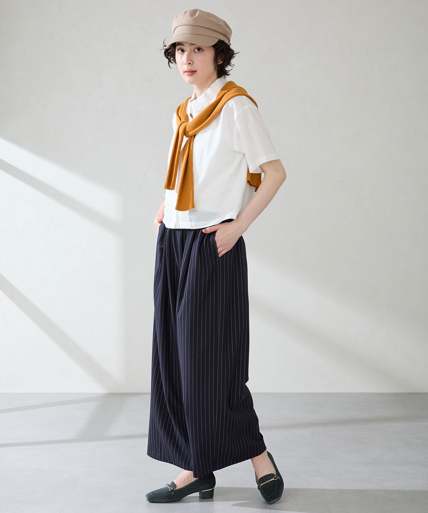 WA Oriental TRaffic「メタリックラインビット ヒール ローファー /52301 通勤靴 オフィス」|パンプス|