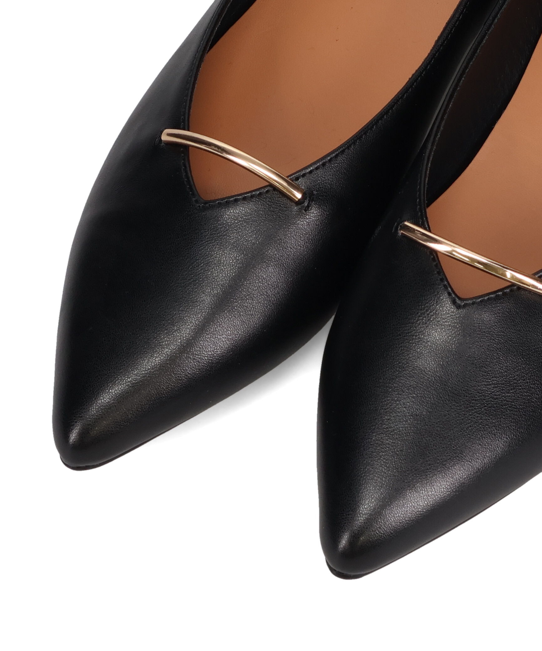 ORiental TRaffic「【WEB限定】ラインメタルパーツ ポインテッドトゥ パンプス /55304 フラット シンプル」|パンプス|