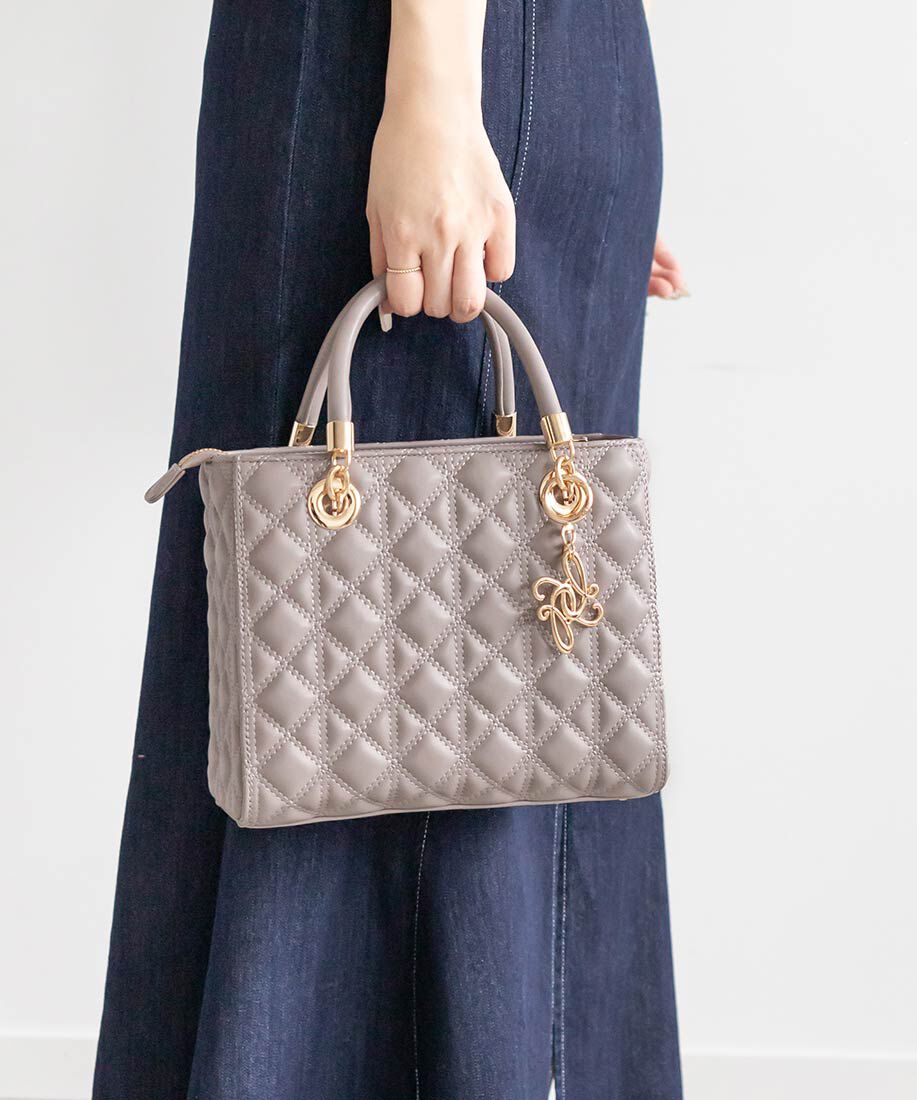  「2WAYキルティングミディバッグ」|ハンドバッグ|