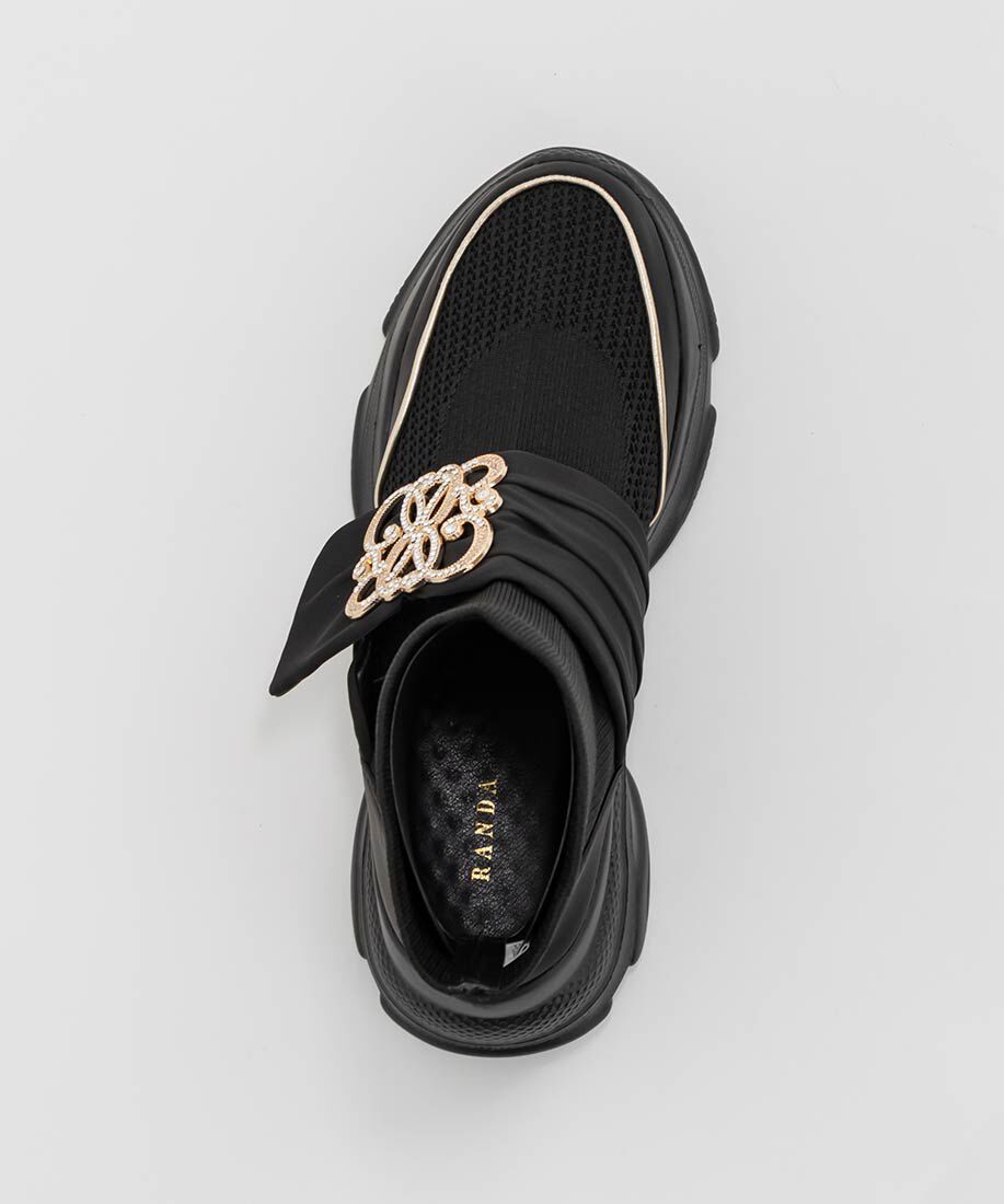  「【SUSTAINABLE】ビジューモノグラムパーツソックススニーカー」|スニーカー|