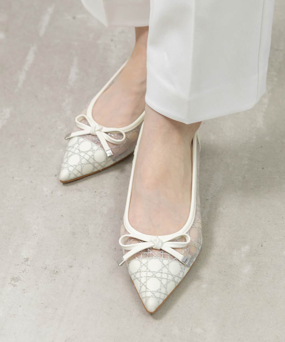  「グリッターラインチュールパンプス」|パンプス|