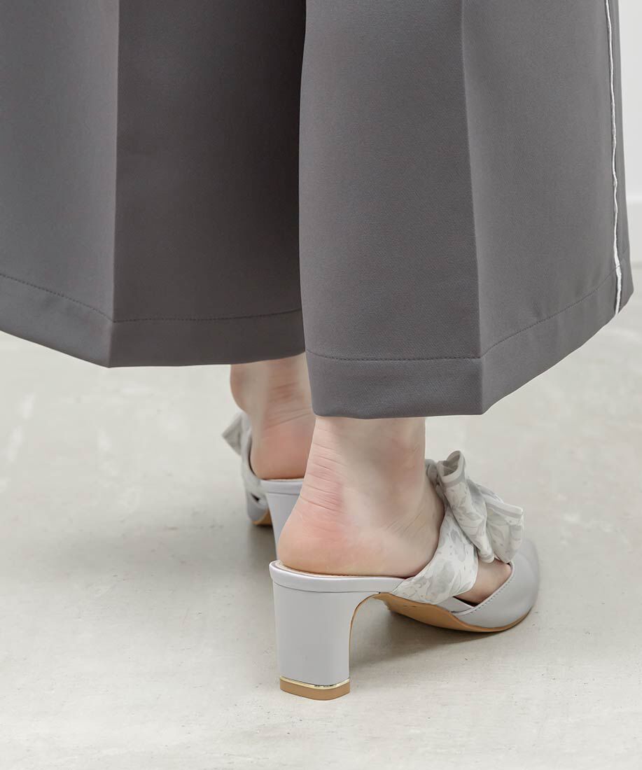  「スカーフリボンミュールパンプス」|パンプス|