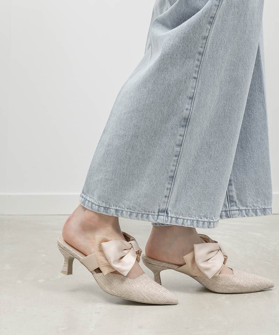  「ビッグリボンミュールパンプス」|パンプス|