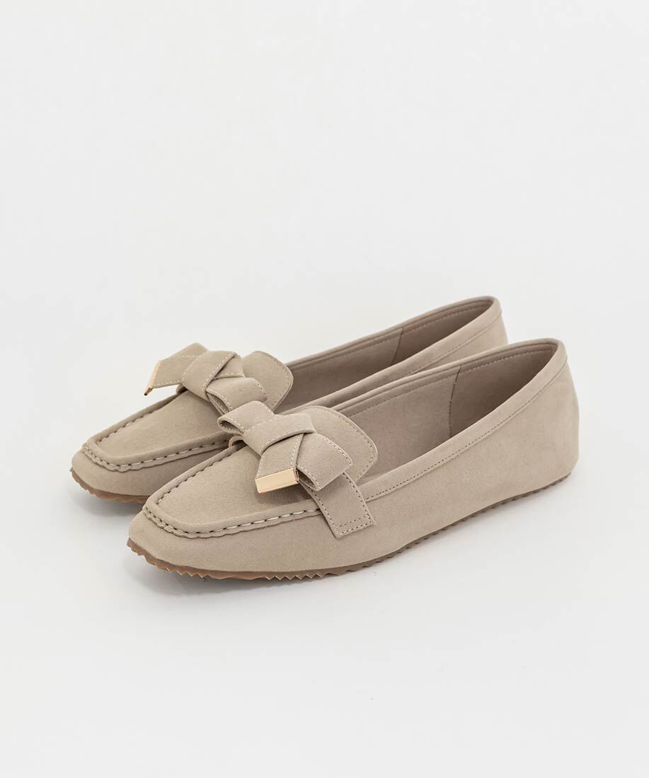  「スクエアトゥリボンモカシンシューズ」|ローファー|