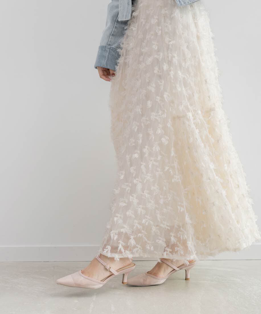  「ビジューバックルシアーミュールパンプス」|パンプス|