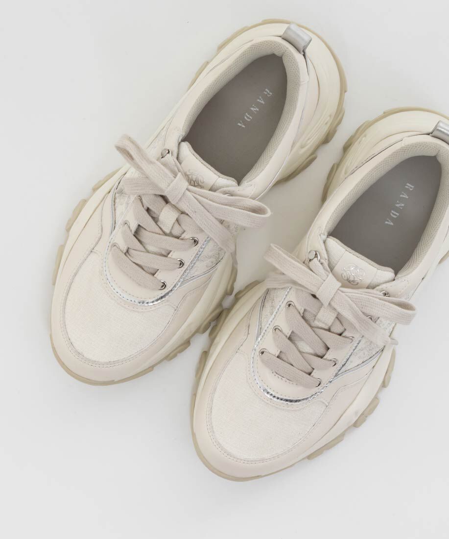  「モノグラム刺繍デザインスニーカー」|スニーカー|