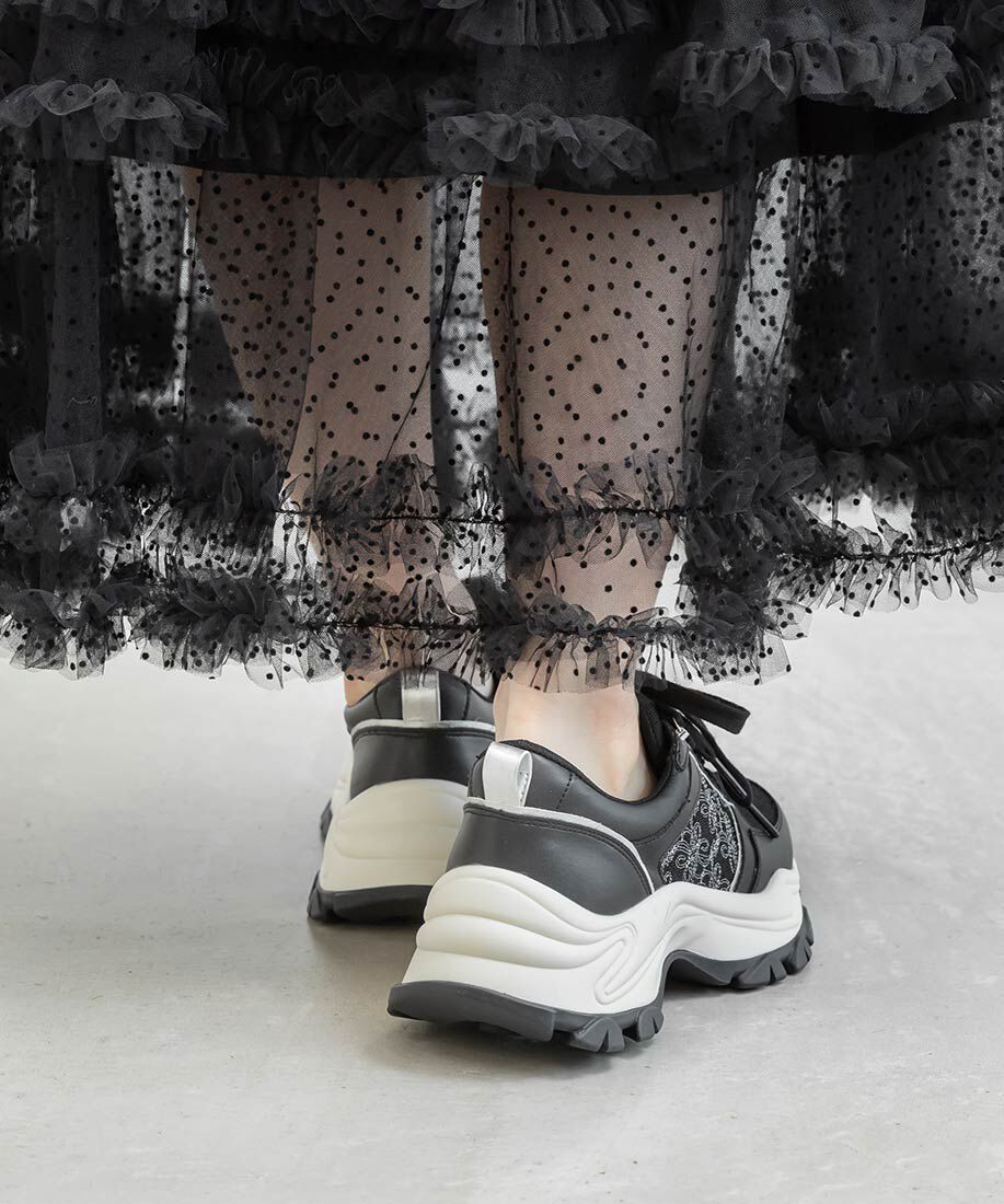  「モノグラム刺繍デザインスニーカー」|スニーカー|