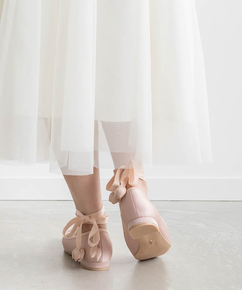 「【Tulip Collection】2WAY チューリップレースアップバレエシューズ」|パンプス|