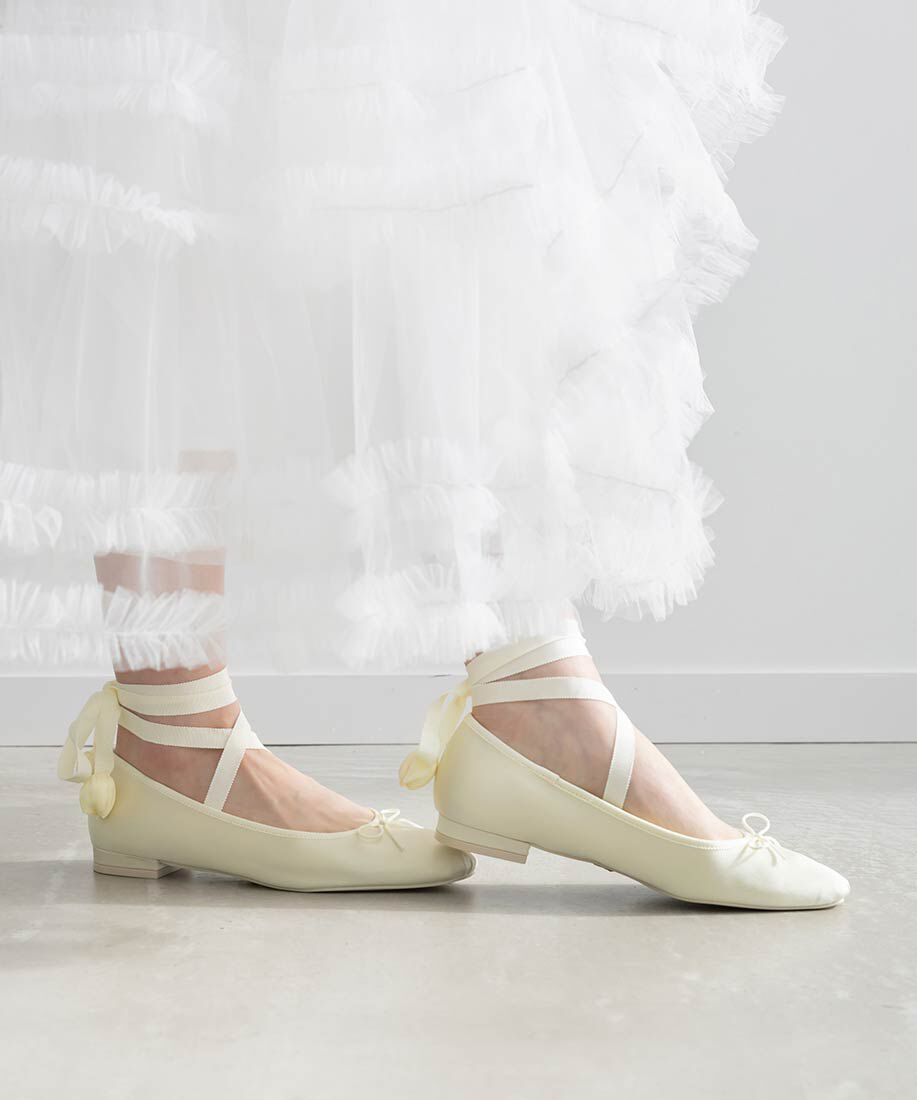  「【Tulip Collection】2WAY チューリップレースアップバレエシューズ」|パンプス|