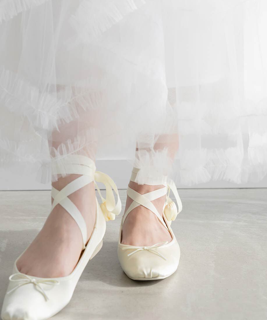  「【Tulip Collection】2WAY チューリップレースアップバレエシューズ」|パンプス|