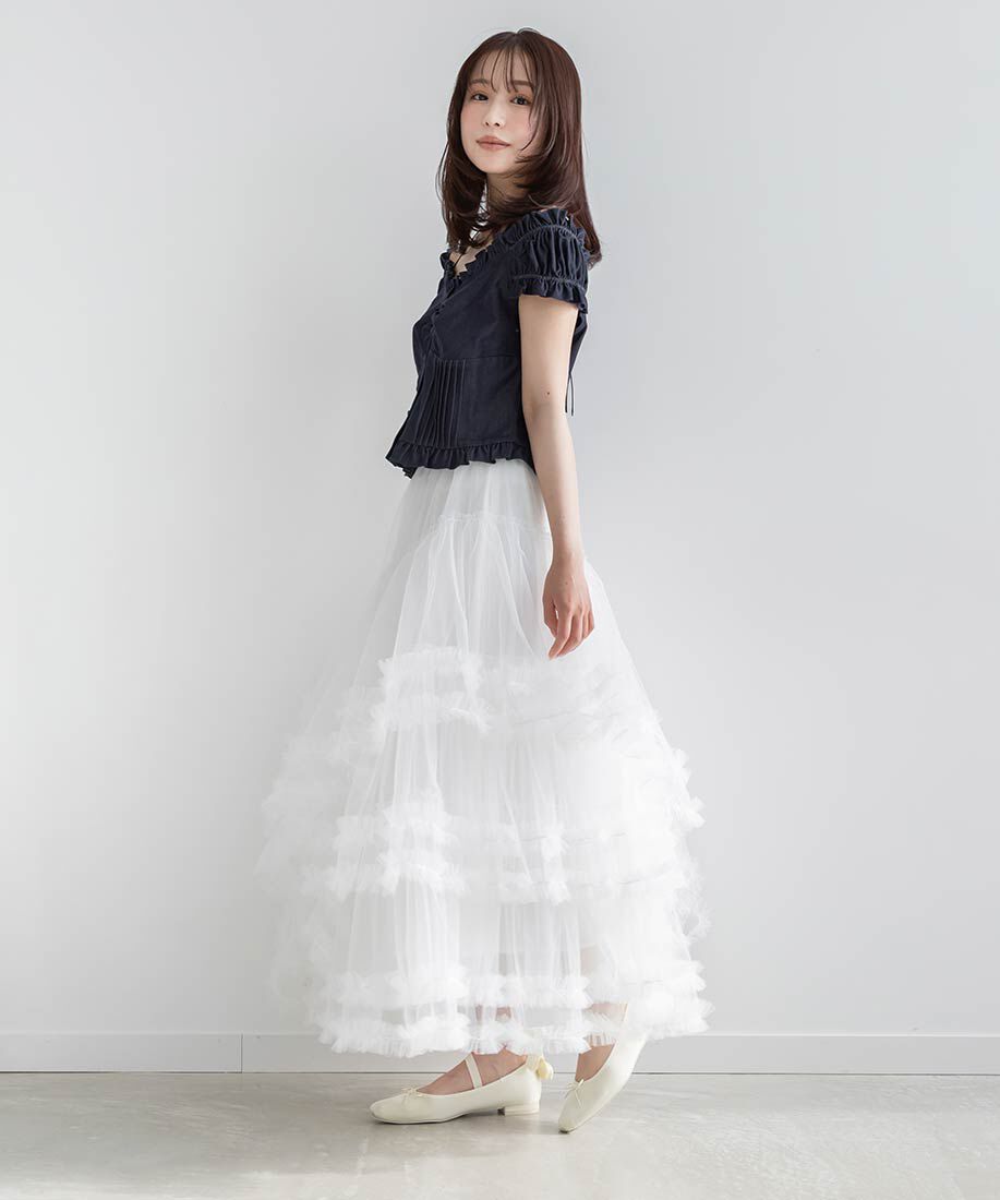  「【Tulip Collection】2WAY チューリップレースアップバレエシューズ」|パンプス|