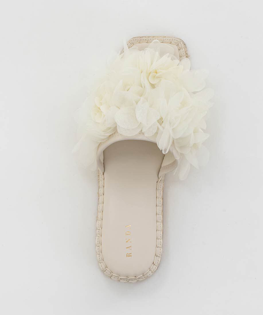  「エアリーフラワーミュールサンダル」|パンプス|