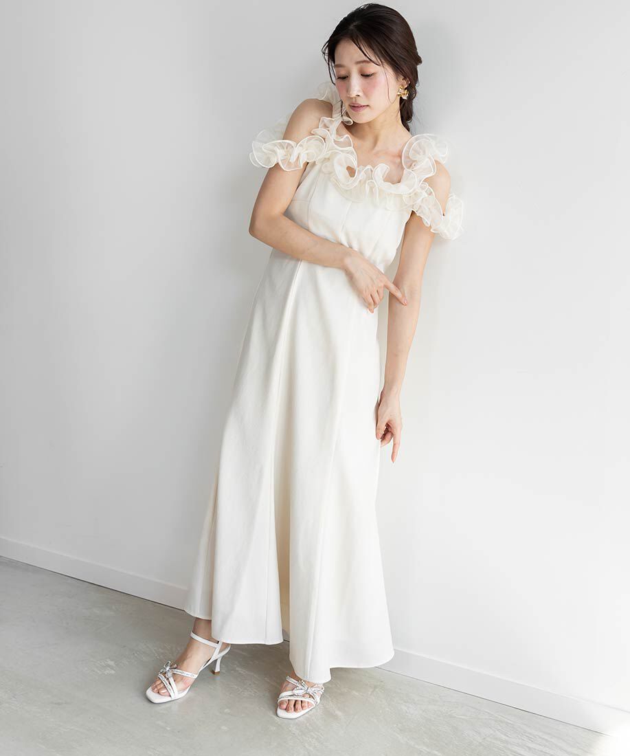  「ビジューリボンストラップサンダル」|サンダル|