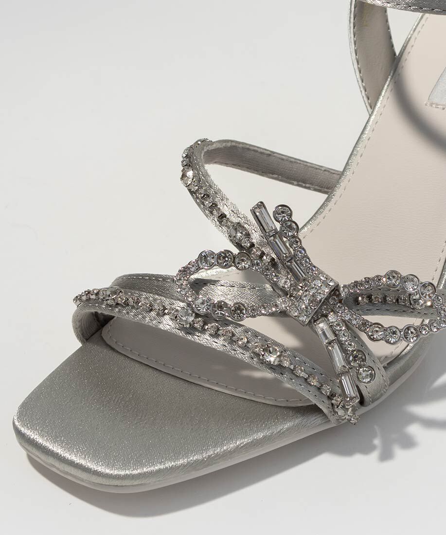  「ビジューリボンストラップサンダル」|サンダル|