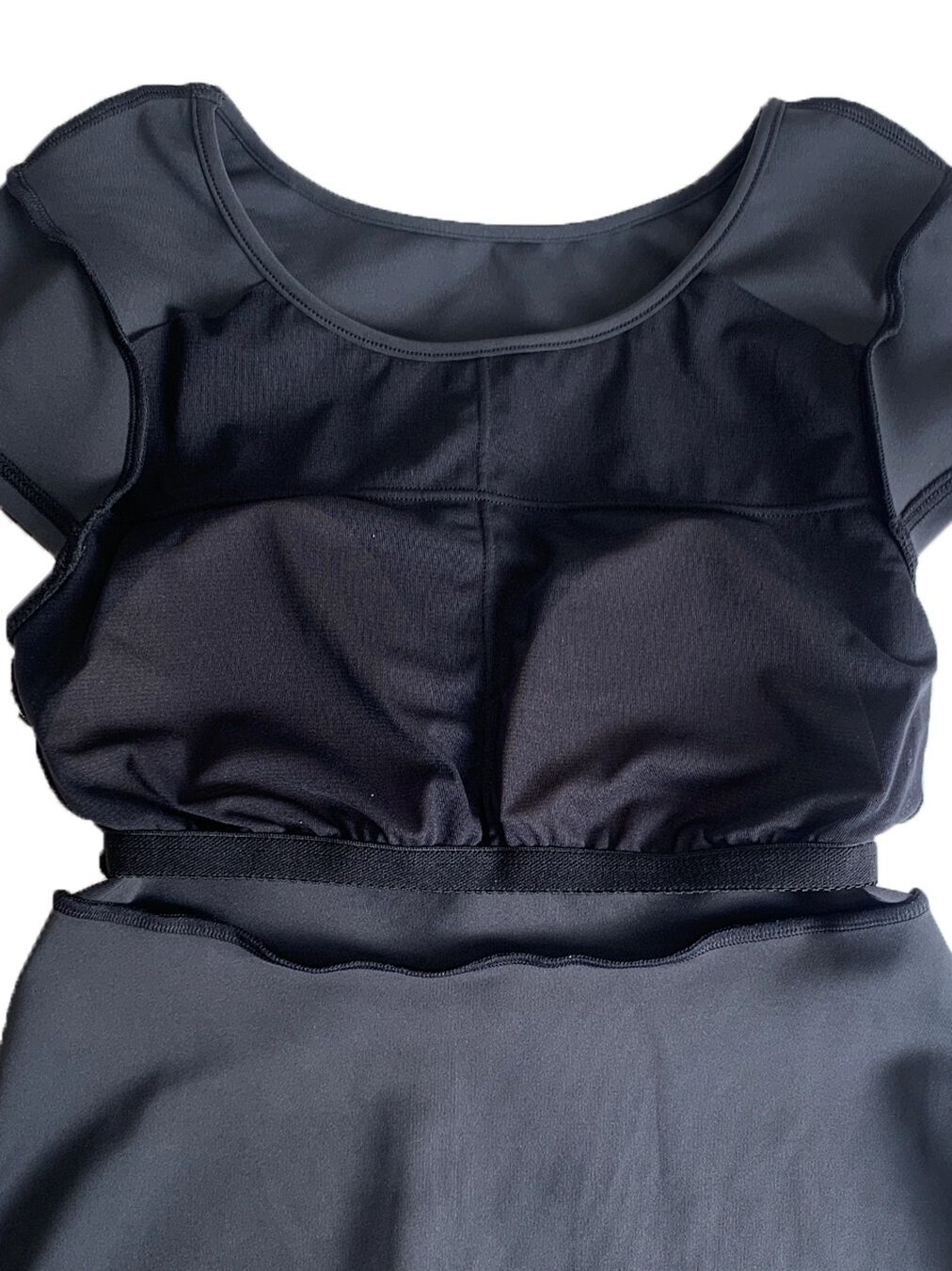 ALBOVE「耐塩素素材無地ベーシックキャップスリーブブラトップス」|ビキニトップス|