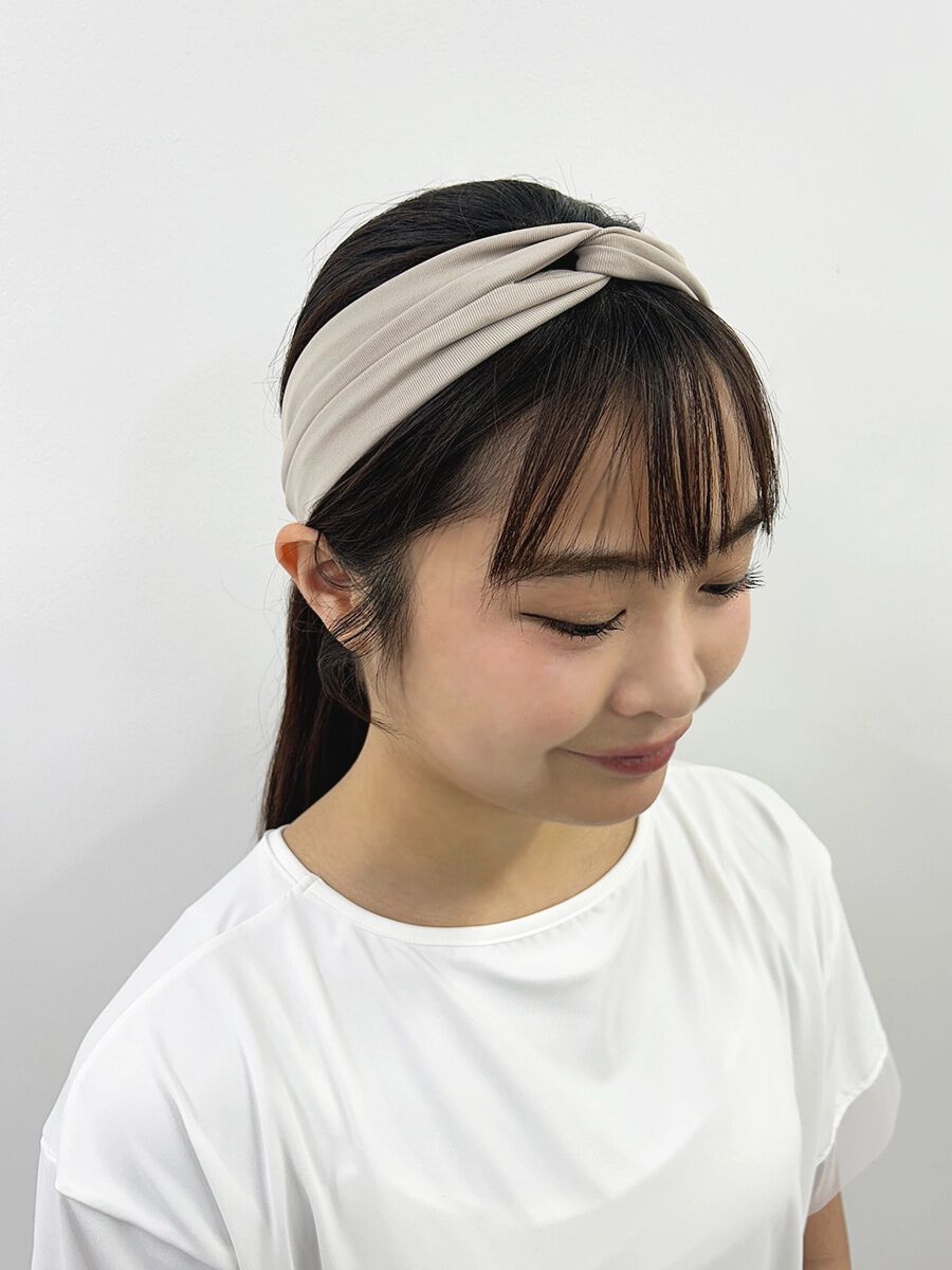 ALBOVE「ナイロン素材無地ヘアバンド」|ヘアバンド|