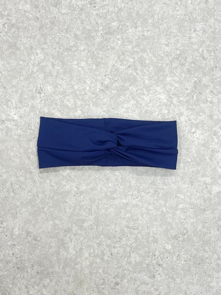 ALBOVE「ナイロン素材無地ヘアバンド」|ヘアバンド|ネイビー