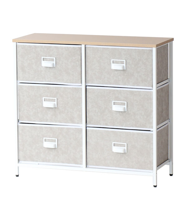 B-COMPANY「たっぷり入る万能チェスト　セラミック風チェスト3段／幅80cm」|タオル|ﾎﾜｲﾄ