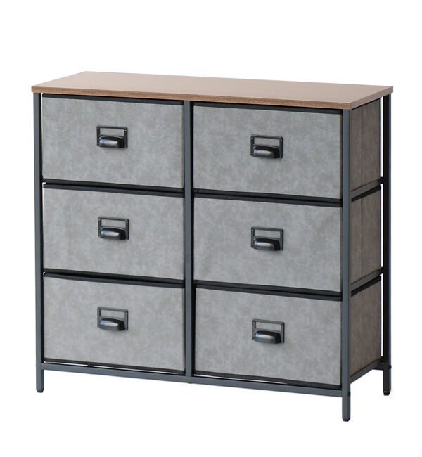 B-COMPANY「たっぷり入る万能チェスト　セラミック風チェスト3段／幅80cm」|タオル|ｸﾞﾚｰ