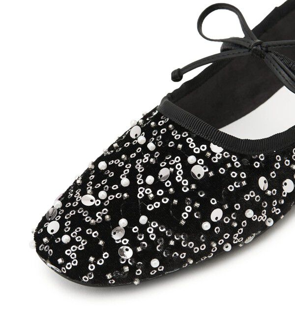 SY UNITED ARROWS「＜SY＞スパンコールバレエ フラット10●&uarr;」|バレエシューズ|