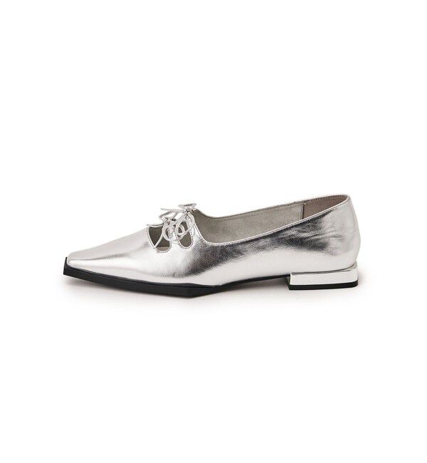 SY UNITED ARROWS「＜SY＞ダブルリボンピース フラット15●&uarr;」|パンプス|SILVER